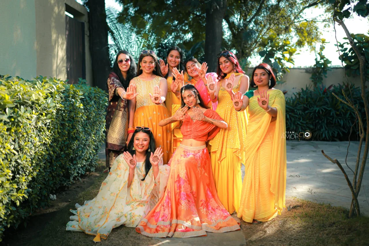 Bridesmaids group photo
